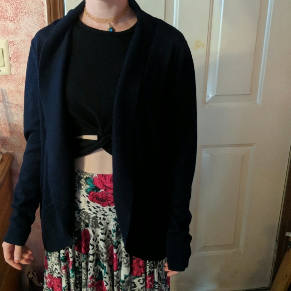 Navy blue cardigan